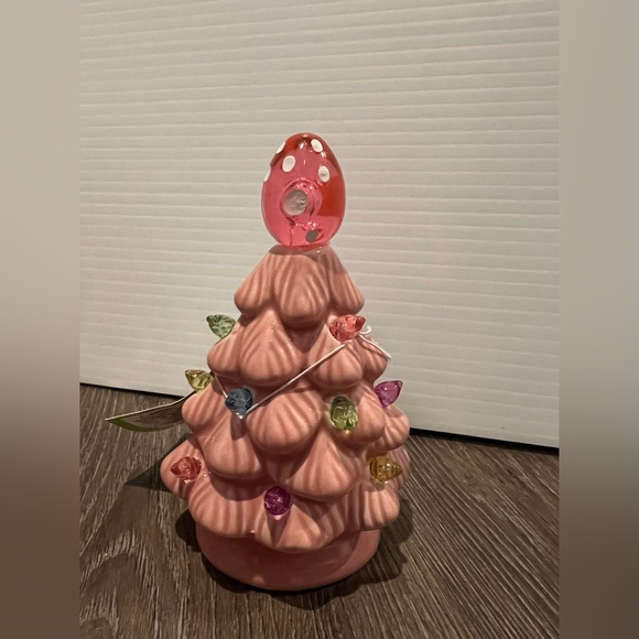Retro Light-up Ceramic Easter Egg Trees- Pink- NWT - Picture 2 of 5